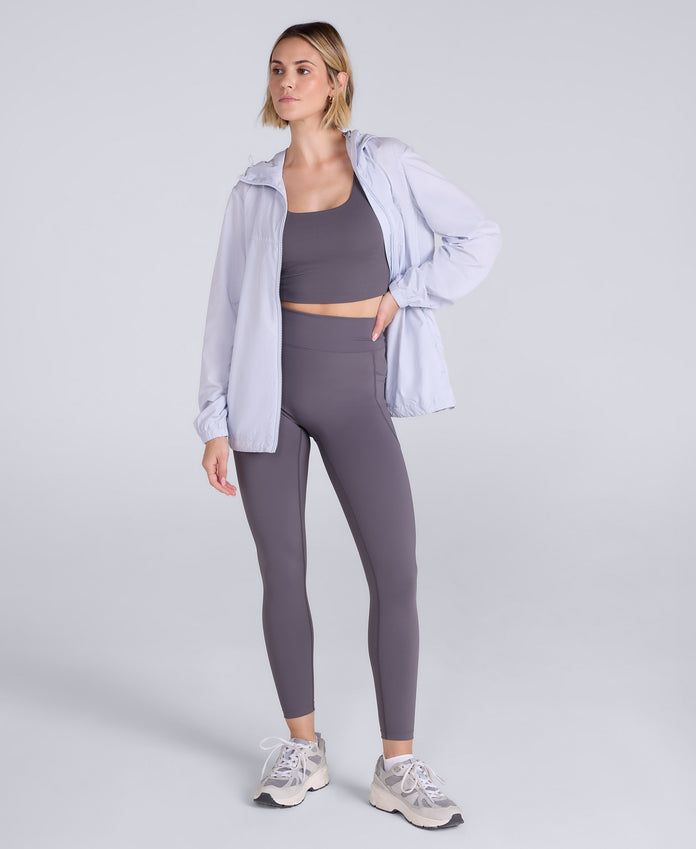 Animal Sunrise Womens Light Packable Travel Jacket - Lilac