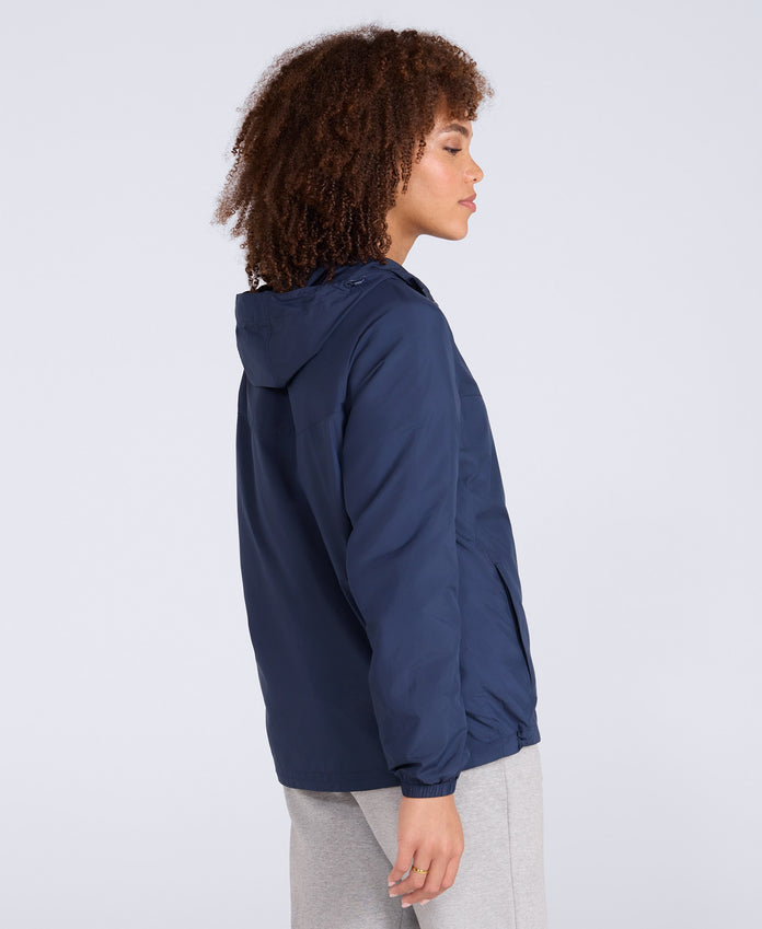 Animal Sunrise Womens Light Packable Travel Jacket - Navy