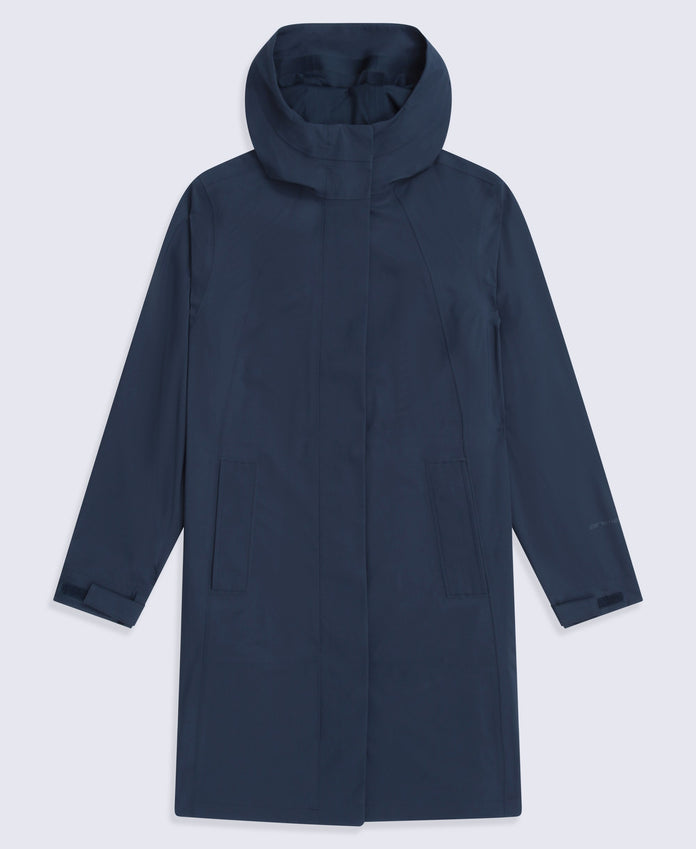 Mistral Womens Long Waterproof Jacket - Navy