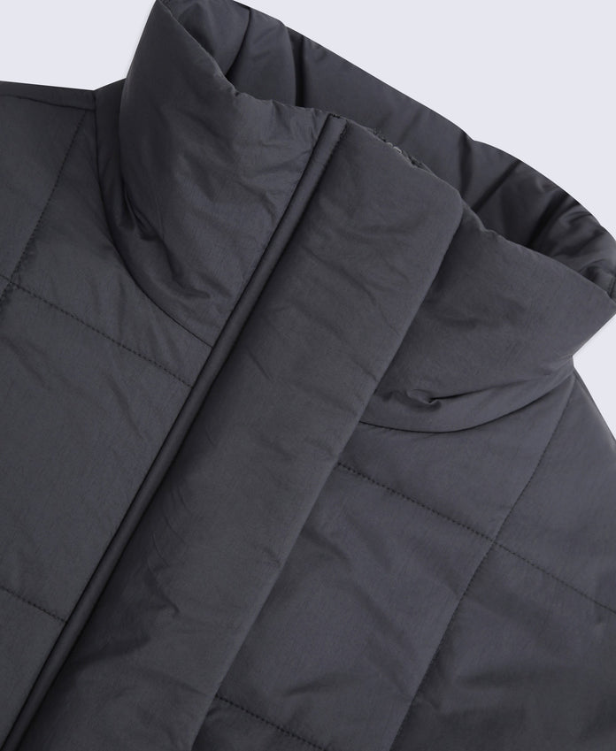 Nina Womens Grid Quilt Padded Jacket - Black