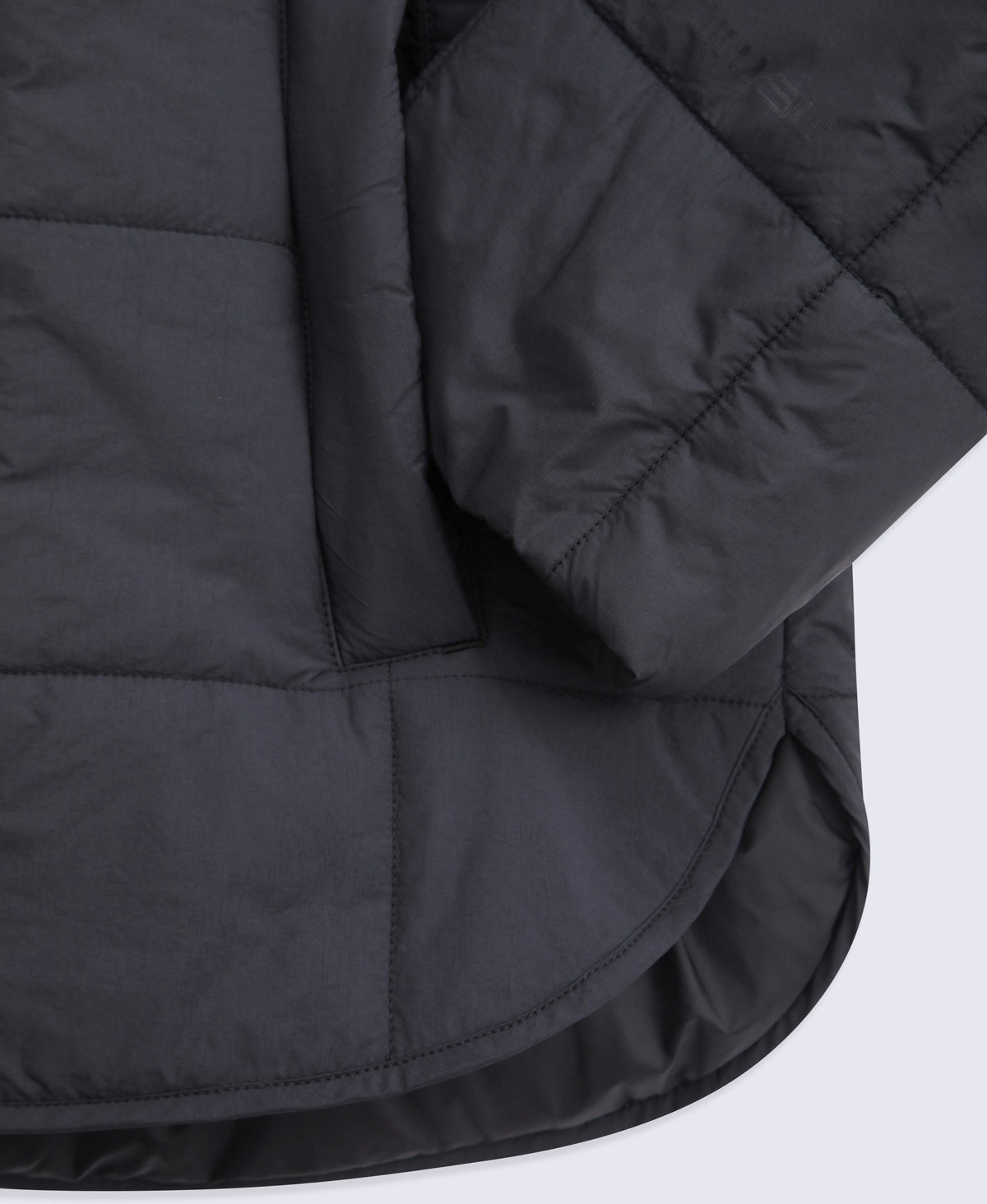Nina Womens Grid Quilt Padded Jacket - Black