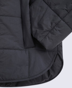 Nina Womens Grid Quilt Padded Jacket - Black