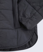 Nina Womens Grid Quilt Padded Jacket - Black