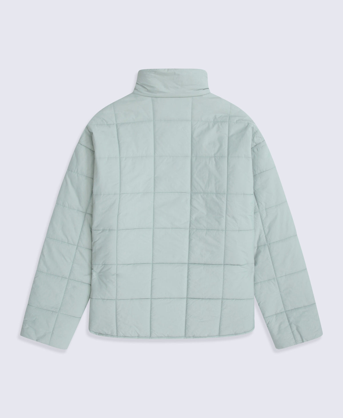 Nina Womens Grid Quilt Padded Jacket - Mint