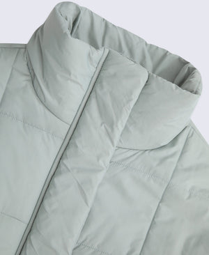 Nina Womens Grid Quilt Padded Jacket - Mint