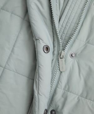 Nina Womens Grid Quilt Padded Jacket - Mint
