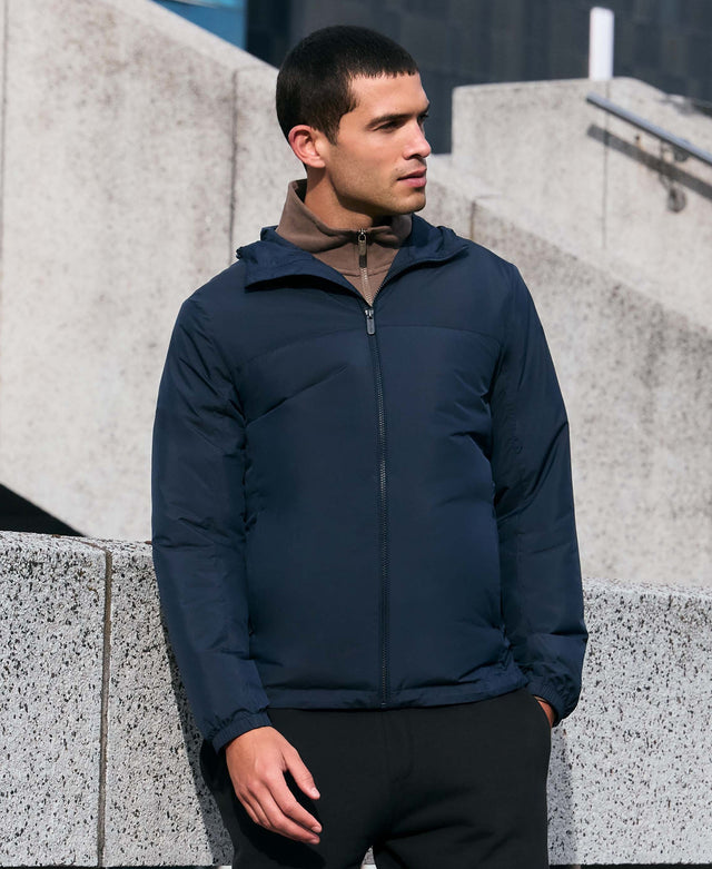 Animal Sunrise Mens Light Packable Travel Jacket - Navy