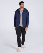 Animal Sunrise Mens Light Packable Travel Jacket - Navy