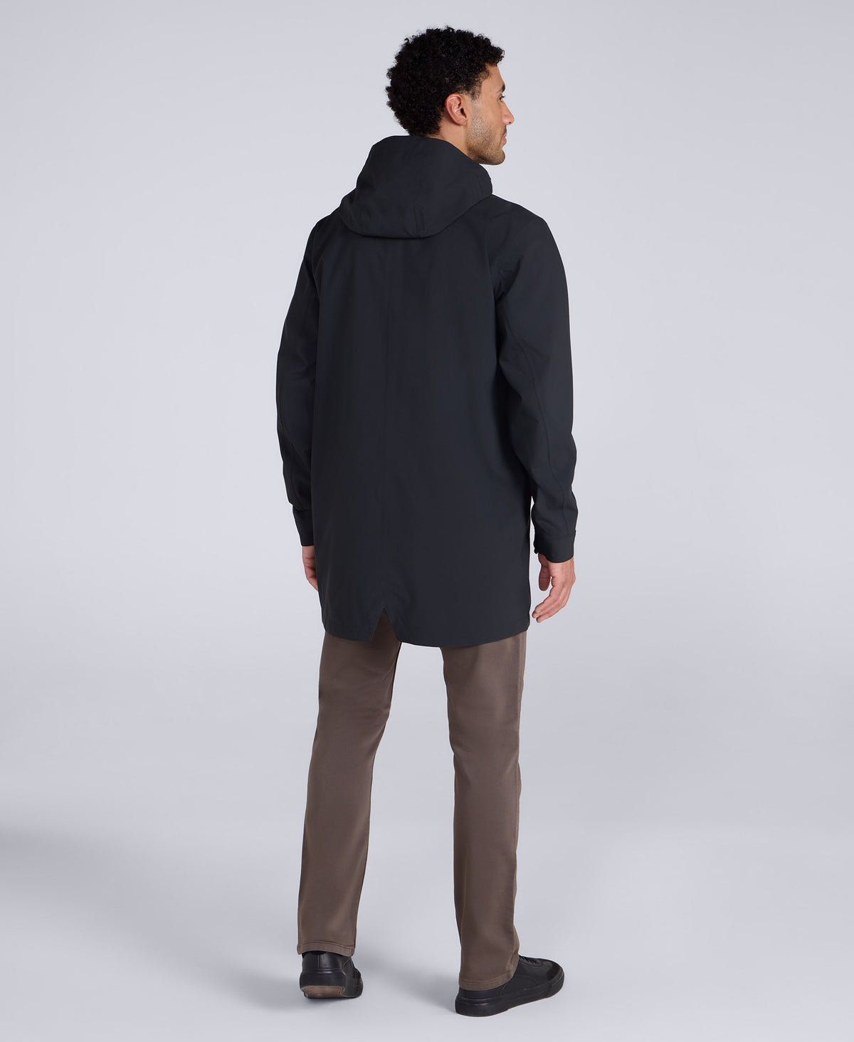 Hyde Mens Long Waterproof Jacket - Black