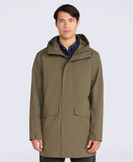 Hyde Mens Long Waterproof Jacket - Khaki