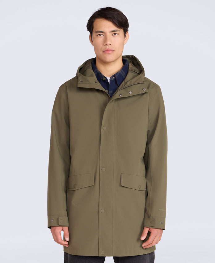 Hyde Mens Long Waterproof Jacket - Khaki