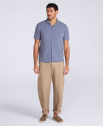 Fiji Mens Textured Shirt - Blue
