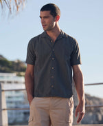Fiji Mens Textured Shirt - Green