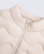 Kids Quilted Padded Gilet - Light Beige