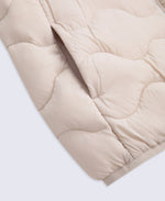 Kids Quilted Padded Gilet - Light Beige