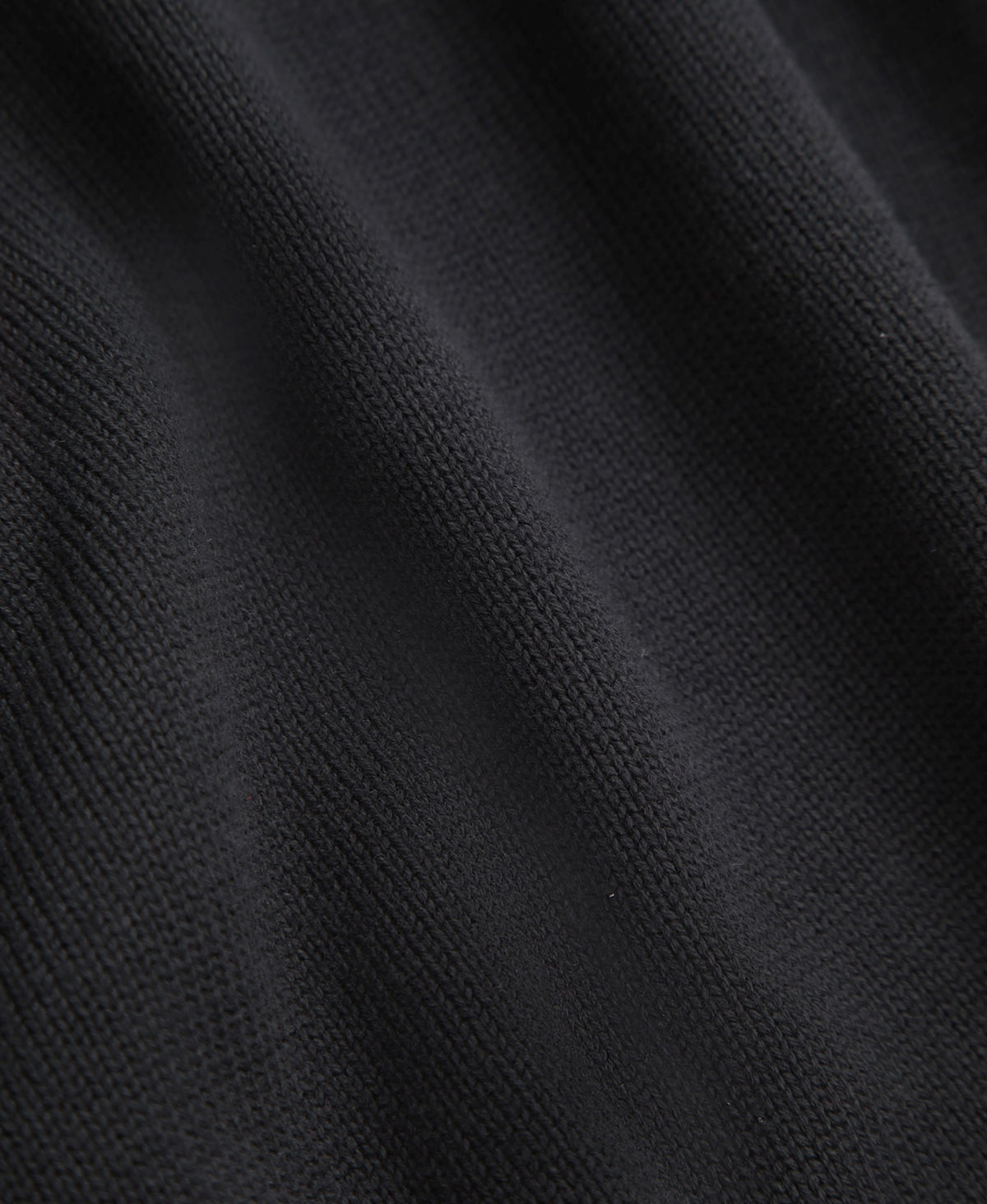 Mens Ribbed Quarter Zip Jumper - Black