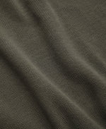 Mens Ribbed Quarter Zip Jumper - Khaki