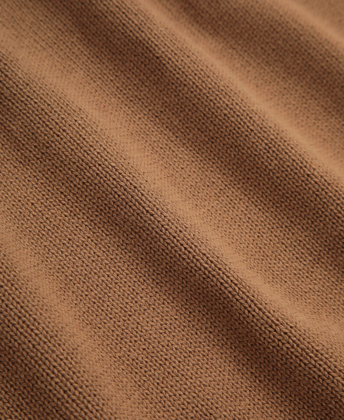 Mens Ribbed Quarter Zip Jumper - Mustard