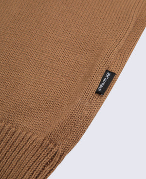 Mens Ribbed Quarter Zip Jumper - Mustard