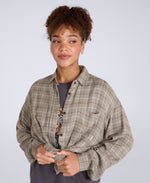 Maisie Womens Supersoft Relaxed Shirt - Khaki