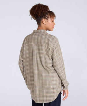 Maisie Womens Supersoft Relaxed Shirt - Khaki