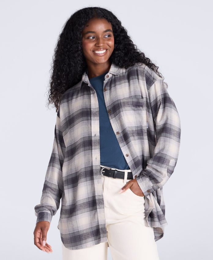 Maisie Womens Supersoft Relaxed Shirt - Light Beige