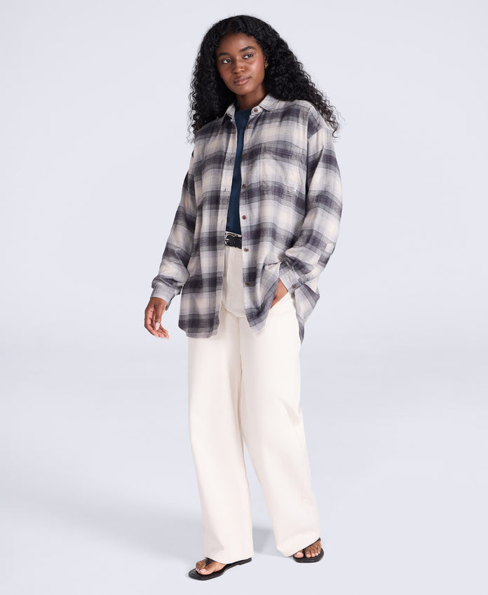 Maisie Womens Supersoft Relaxed Shirt - Light Beige