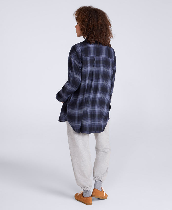 Maisie Womens Supersoft Relaxed Shirt - Navy
