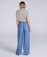 Tencel Chambray Womens Trousers - Light Blue