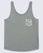 Brooke Womens Printed Loose Tank - Khaki