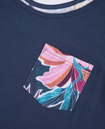 Brooke Womens Printed Loose Tank - Navy
