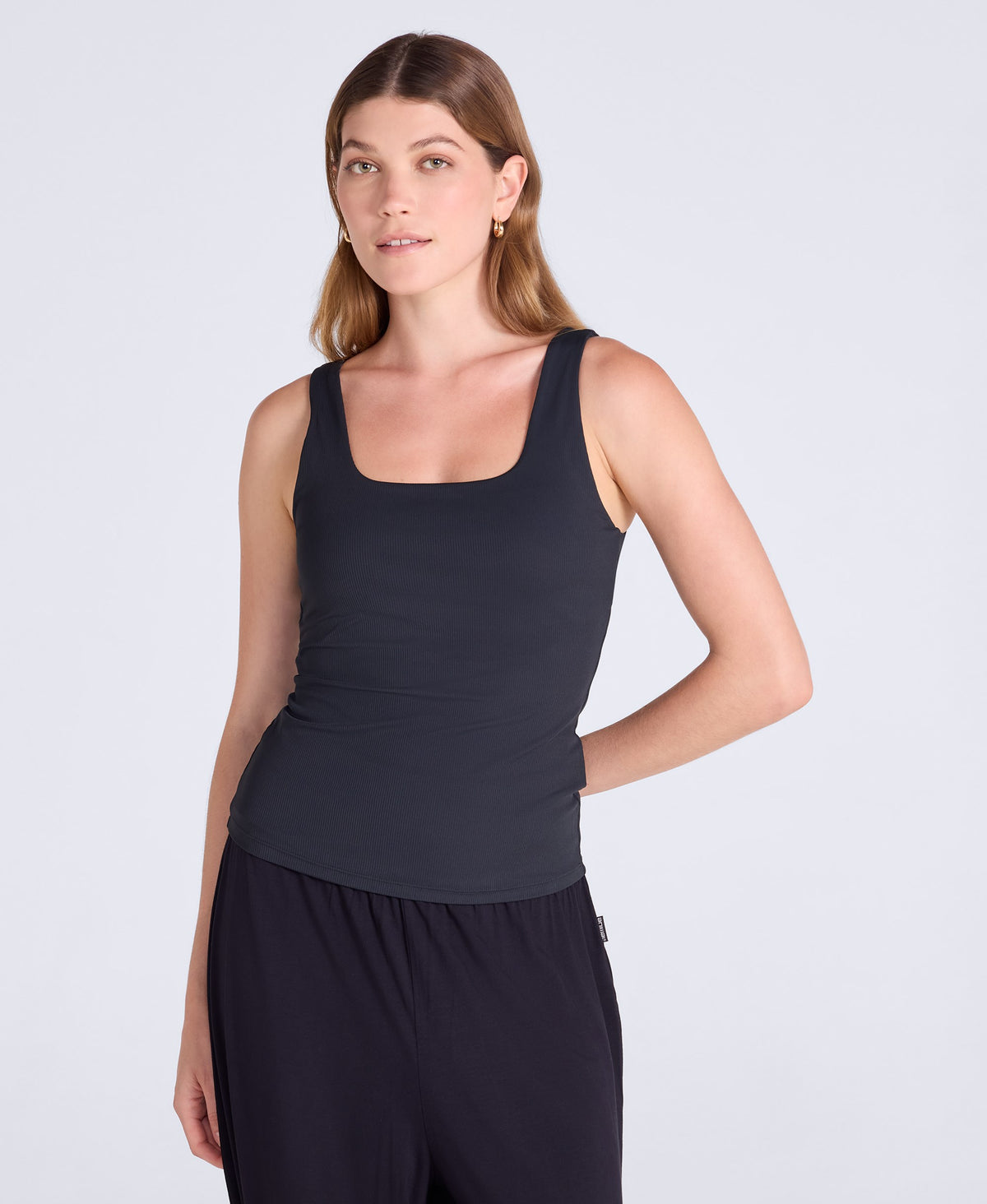 Wander Rib Womens Active Vest - Black