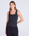 Wander Rib Womens Active Vest - Black