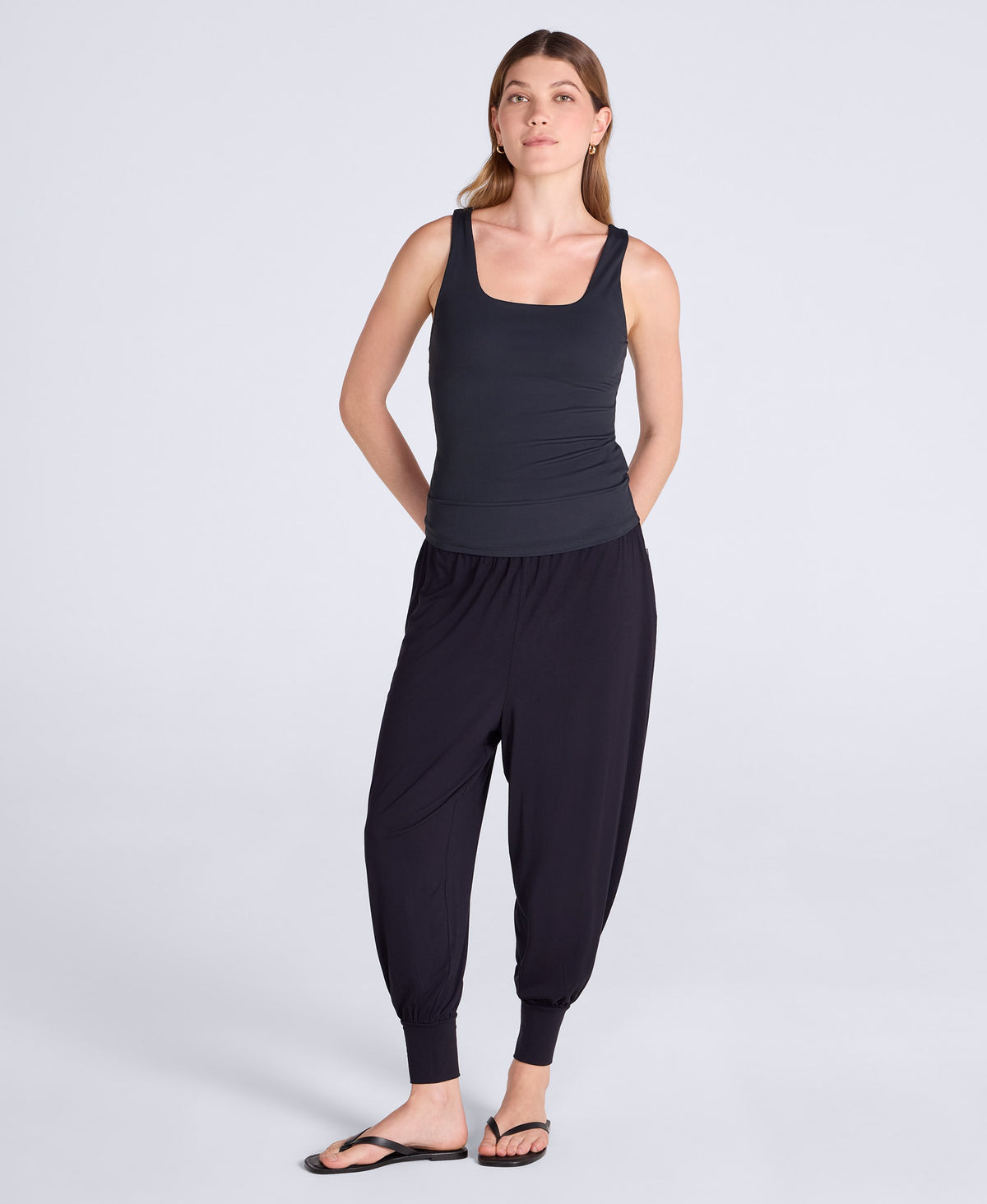 Wander Rib Womens Active Vest - Black