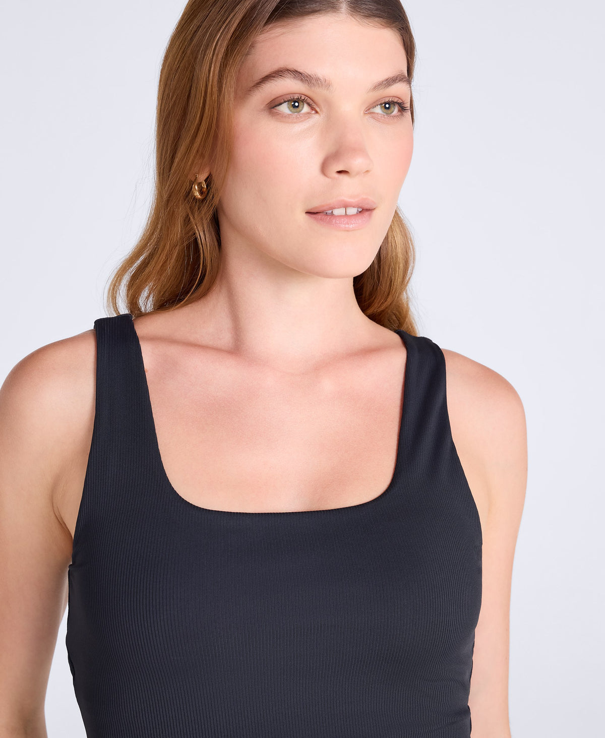 Wander Rib Womens Active Vest - Black