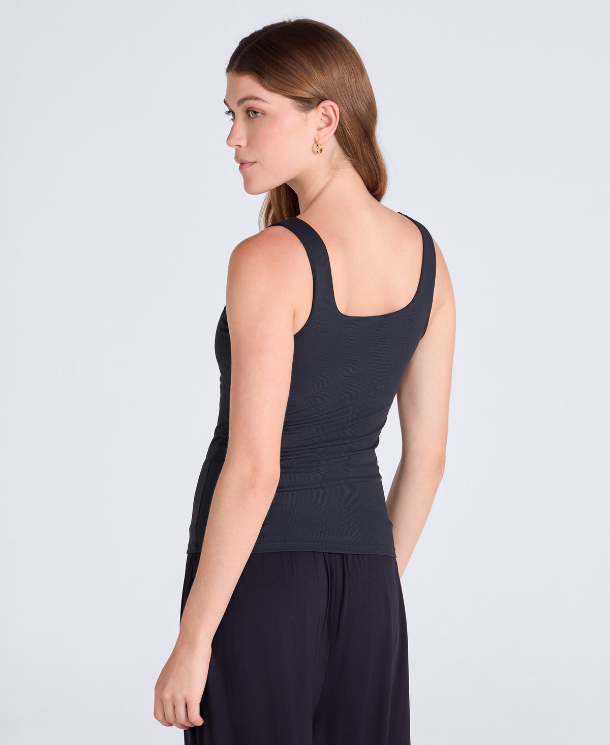 Wander Rib Womens Active Vest - Black