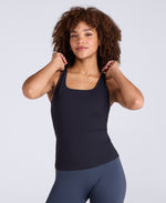 Womens Active Rib Vest - Black