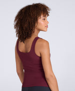 Womens Active Rib Vest - Burgundy