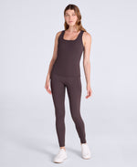 Wander Rib Womens Active Vest - Dark Brown