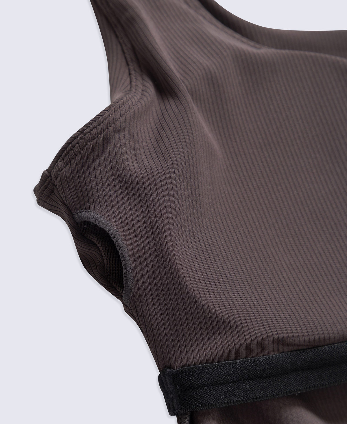 Wander Rib Womens Active Vest - Dark Brown