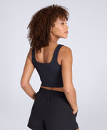 Laurel Womens Active Rib Bra Vest - Black