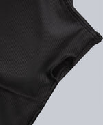 Laurel Womens Active Rib Bra Vest - Black