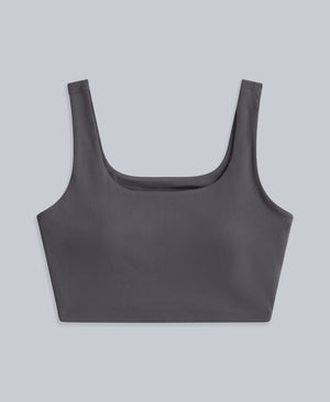 Wander Rib Womens Active Bra - Charcoal