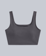 Laurel Womens Active Rib Bra Vest - Charcoal