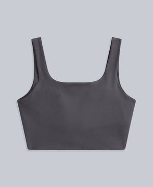 Wander Rib Womens Active Bra - Charcoal