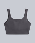 Laurel Womens Active Rib Bra Vest - Charcoal