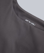 Laurel Womens Active Rib Bra Vest - Charcoal