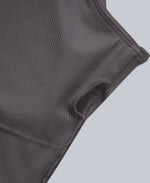 Laurel Womens Active Rib Bra Vest - Charcoal