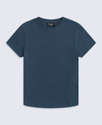Miley Womens Linen Blend T-Shirt - Navy