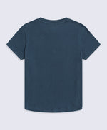 Miley Womens Linen Blend T-Shirt - Navy